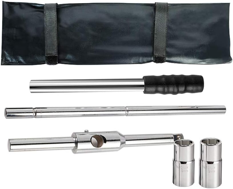 KvSrr Extra Length Tire iron Nut Lug Wrench 4 Way 23" Heavy Duty Cross Wrench for Tire 17mm 19mm 21mm 23mm: Home Improvement