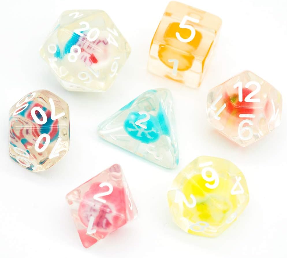 Polyhedral DND Dice Set 20mm Candy Dice Compatible Dungeons and Dragons Role Playing Game(RPG),MTG,Pathfinder,Table Game,Board Games Dice Set