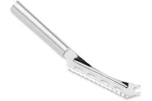 Rada Cutlery Cheese Knife – Stainless Steel Serrated Edge with Aluminum Handle Made in The USA