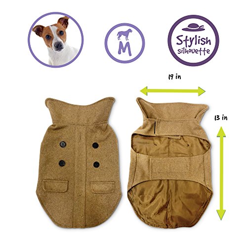 Pet Craft Supply 8987 Pet Coat, Medium, Khaki