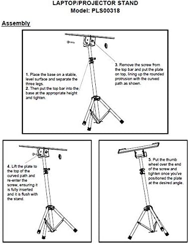Pulse PLS00318 Adjustable Stand for Laptop/Projector - Black, Standard - Image 5