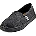 Toms Classics Youth Round Toe Canvas Black Loafer