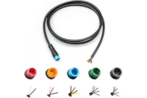 HUDAMZKY Ebike Extension Cable 2pin/3pin/4pin/5pin/6pin Julet Female/Male Single Head DIY Waterproof Line for Electric Motorbike Kit Light Throttle Ebrake Display