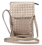 CASY MALL Universal Multifunctional Leather Mini Crossbody Phone Bag with Shoulder Strap for iPhone 7,iPhone 7 Plus and Device under 5.5 Inch Gray