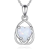 LUHE Celtic Knot Necklace Sterling Silver Celtic Knot Pendant Trinity Knot Jewelry Women's Irish Gift