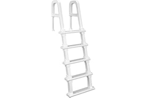 MELLCOM Pool Ladder, 5-Step Pool Step with Double Handrails and Non-Slip Steps for 48“-54” Above Ground and In-Ground Pools, 