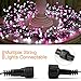 Quntis Cluster Christmas String Lights Pink &White, 400 LED 8 Twinkle Modes 13FT Globe Fairy Lights for Xmas Tree Bedroom Indoor Outdoor Valentine Wedding Holiday (Plug in, Connectable, Waterproof)