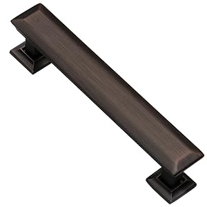Southern Hills Oil Rubbed Bronze Cabinet Drawer Pulls - 4 Inch Hole Spacing (Pack of 25) Oiled Bronze Kitchen Hardware Cabinet Handles - SHKM005-ORB-25