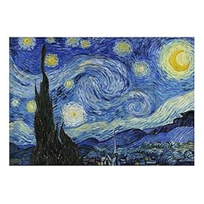 Starry Night by Vincent Van Gogh - Dutch Impressionism - 20th Century Artist - Peel and Stick Large Wall Mural, Removable Wallpaper, Home Decor - 66x96 inches