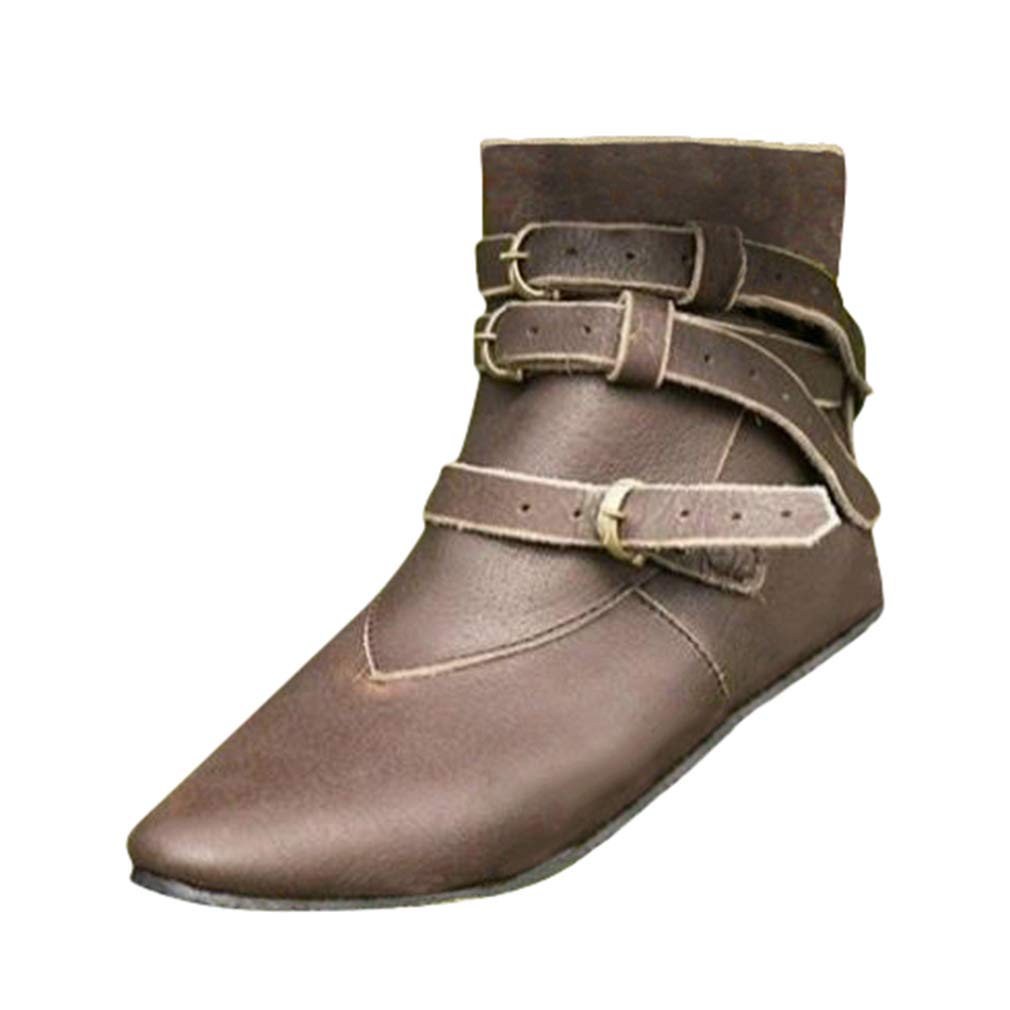 Scarpe e borse Uomo Vintage Stivali da Cavaliere Medioevo Stivaletti Fibbia  della Cintura Stivali Appuntito Stivali Piatti Stivali Martin Gotico Punk  Stivali Corti Stivali da Equitazione urban-earth.co.uk