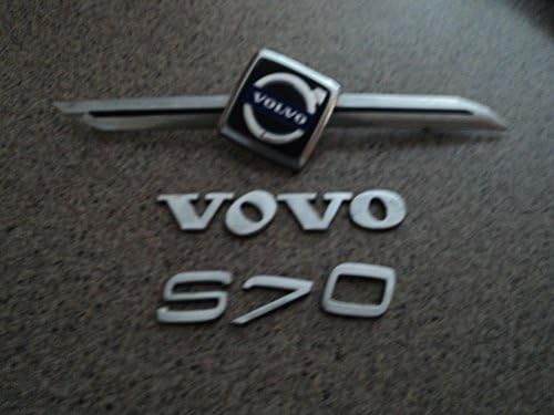00 Volvo S70 Front Grille Rear Trunk Chrome Emblem Individual Nameplate Symbol Set of 3 Logos