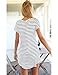 Mesonna Women's Black White Striped Short Sleeve Summer Tunic Shirt Mini Dress