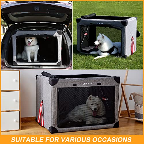 Popup Portable Collapsible Dog Crate with Mesh Mat Folding Soft Pet