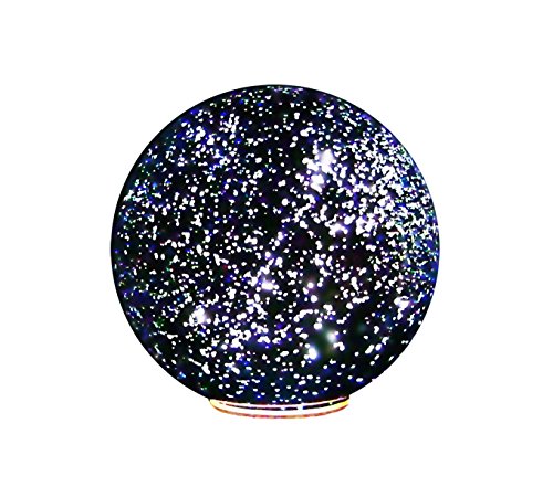 LED Lighted Celestial Reflecting 8" Globe | Battery Operated | Stress Relieving Galaxy Night Light | Built in Sleep Timer
