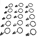Xin store 32-Pack Black Metal Curtain Rings with Clips (1