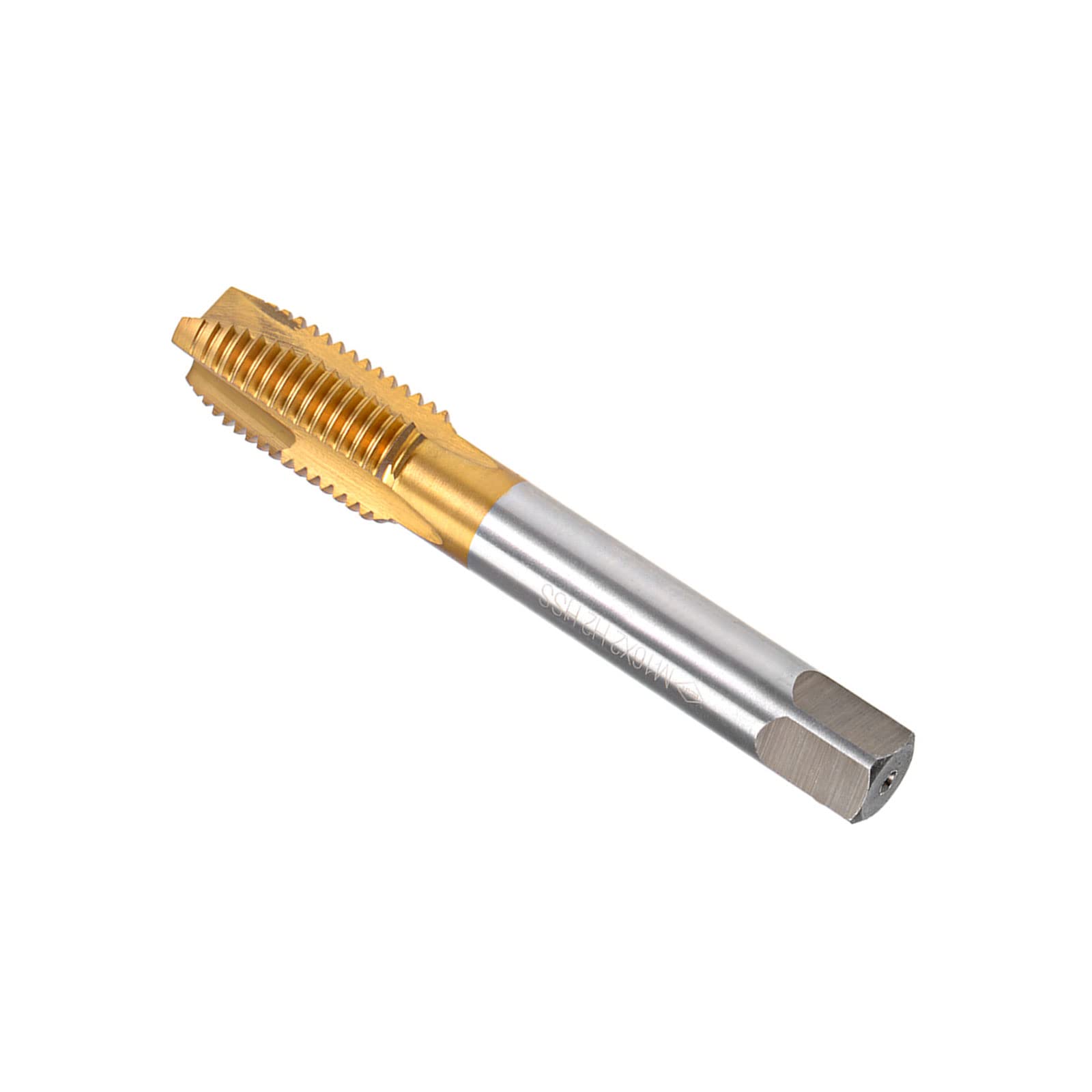 CoCud Spiral Point Taps, Metric M16 x 2 Thread, Titanium Coated High Speed Steel 6542 Screw Milling Threading Tap - (Applications: for Tapping Drilling Machine), 1-Piece