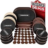 Furniture Sliders X-PROTECTOR - Giant Pack 56 PCS - 20 pcs Furniture Sliders for Carpet & Felt Sliders + 36 Furniture Pads. Best Set of Reusable Furniture Movers Sliders for All Surfaces!