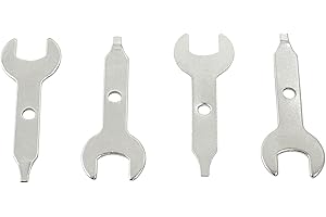 HARSKIYER 4 Pcs Collet Wrench Key, 3/8 Inch / 9.5mm Stainless Steel Multitool Wrench, Sliver Nut Spanner for Rotary Tool, Engraving Machine