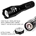 Hoowvii XML-T6 Portable 900 Lumen CREE LED Tactical Flashlight -Rechargeable 18650 Battery and Charger Included-Water Resistant Camping Torch Adjustable Focus Tac Light - For Hiking,Emergency