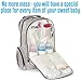 [Sale] Premium Large Capacity Baby Diaper Bag Backpack - Gray Diaper Backpack with 18 Pockets, Stroller Straps, Changing Pad, Wet Bag,Insert Organizer and 4 Insulated Pockets for Mom and Dad