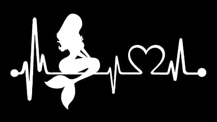 Amazon Com Bluegrass Decals Mermaid Heartbeat Lifeline Monitor