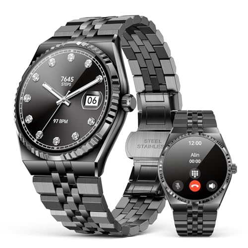 2026 Men's Round Smart Watch, 1.32 Inch AMOLED Display, 160+ Sports Modes, Fitness Watch with Heart Rate/Blood Oxygen/Blood Pressure/Sleep Monitor, IP68 Waterproof, Compatible - for Men and Women