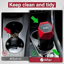 LivTee Car Trash Can with Lid, Diamond Design Small