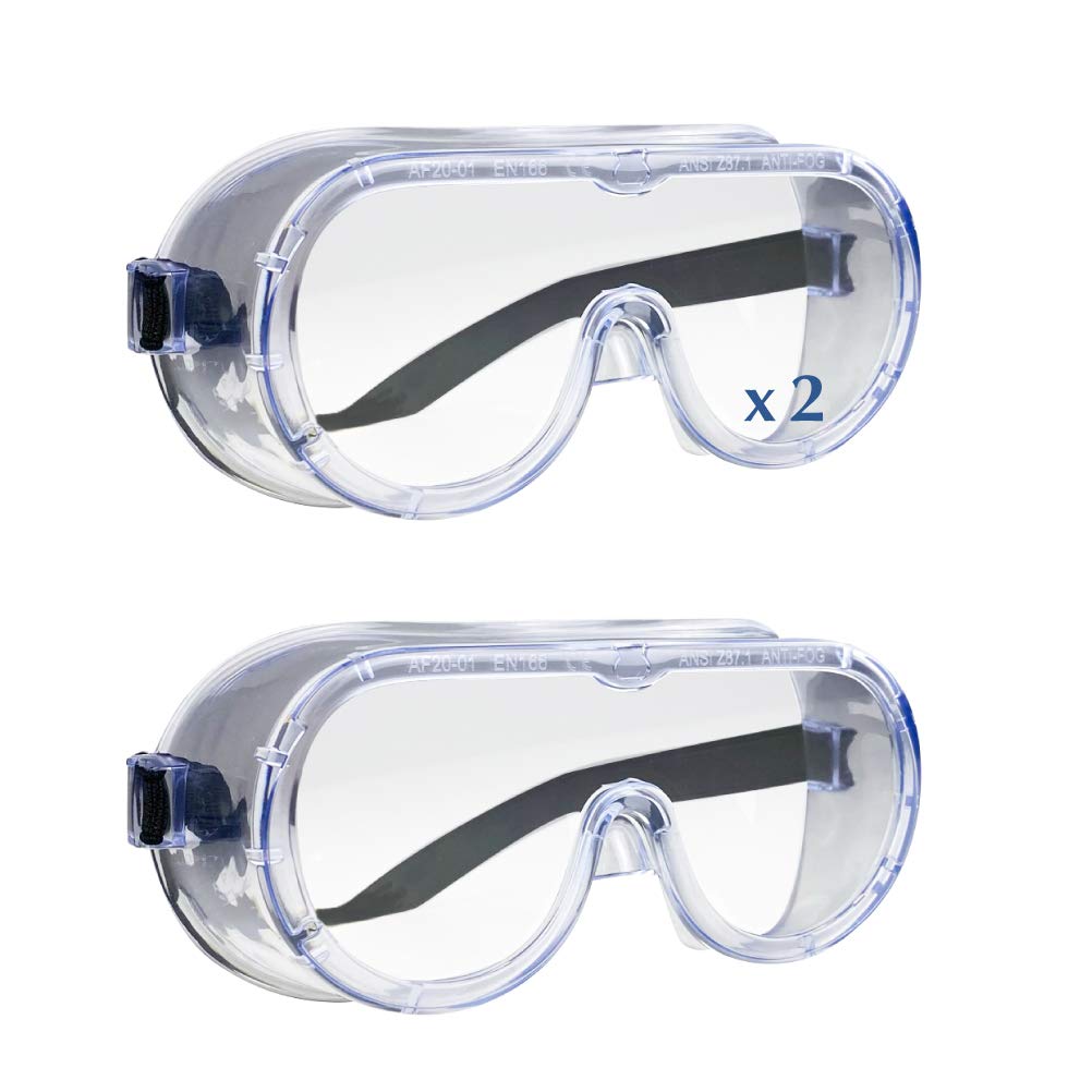 Safety Glasses in accordance with EN166 | Anti-Fog Safety Glasses | Crystal Clear | Scratch Resistant | Flexible Headband (2)