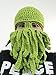 Unisex Knit Beanie Funny Octopus Crochet Hat Knit Beard Skull Cap Black,One Size,Black,One Size,Black
