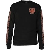 Harley-Davidson Men's Eagle Piston Long Sleeve Crew Shirt, Black 30299947