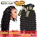 QTHAIR 12A Deep Wave Bundles Human Hair (14 16 18 Inch) Brazilian Deep Wave Human Hair 4 Bundles 100% Unprocessed Natural Color Virgin Brazilian Deep Wave Human Hair Extensions for Black Women
