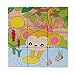 Rolimate Educational Preschool Wooden Cube Block Travel Jigsaw Puzzles - Hedgehog Elephant Tiger Deer Monkey Zebra, Birthday Toy for Age 3 4 5 Years Old and Up Toddlers Kids Baby Children Boys Girls