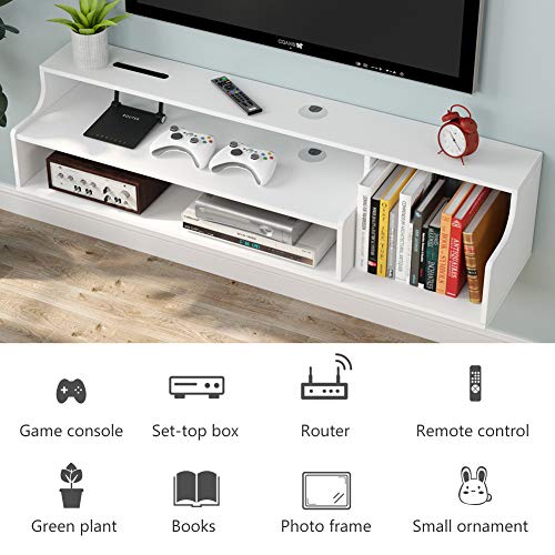 Tribesigns Modern Floating TV Shelf, Wall Mounted Media Console