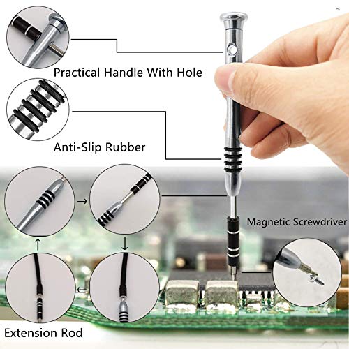 Apsung 110 in 1 Screwdriver Set with Slotted, Phillips, Torx& More Bits, Non-Slip Magnetic Precision Electronics Tool Kit for Repair iPhone, Android, Computer, Laptop, Watch, Glasses, PC etc (Yellow)