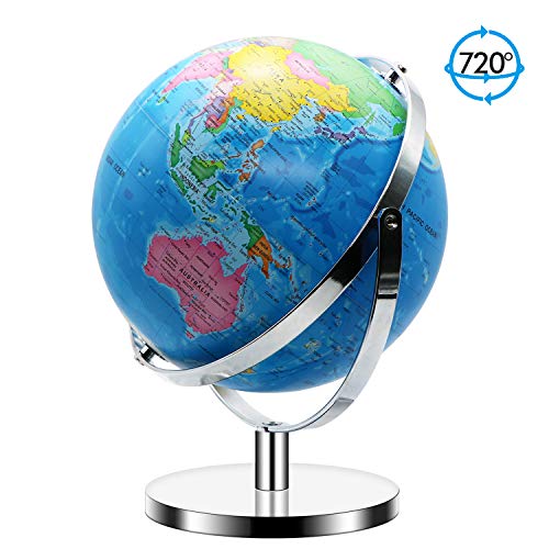World Globe for Kids - World Globe with Stand Adults Geographic Globes Discovery World Learning Toys Globe for Kids - Globes of The World with Stand (12 Inch)