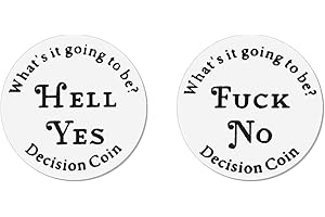 Yes or No Challenge Decision Coin Decision Maker Coins Birthday Christmas for Women Men Lunky Destiny Flip Coins Decision Gif