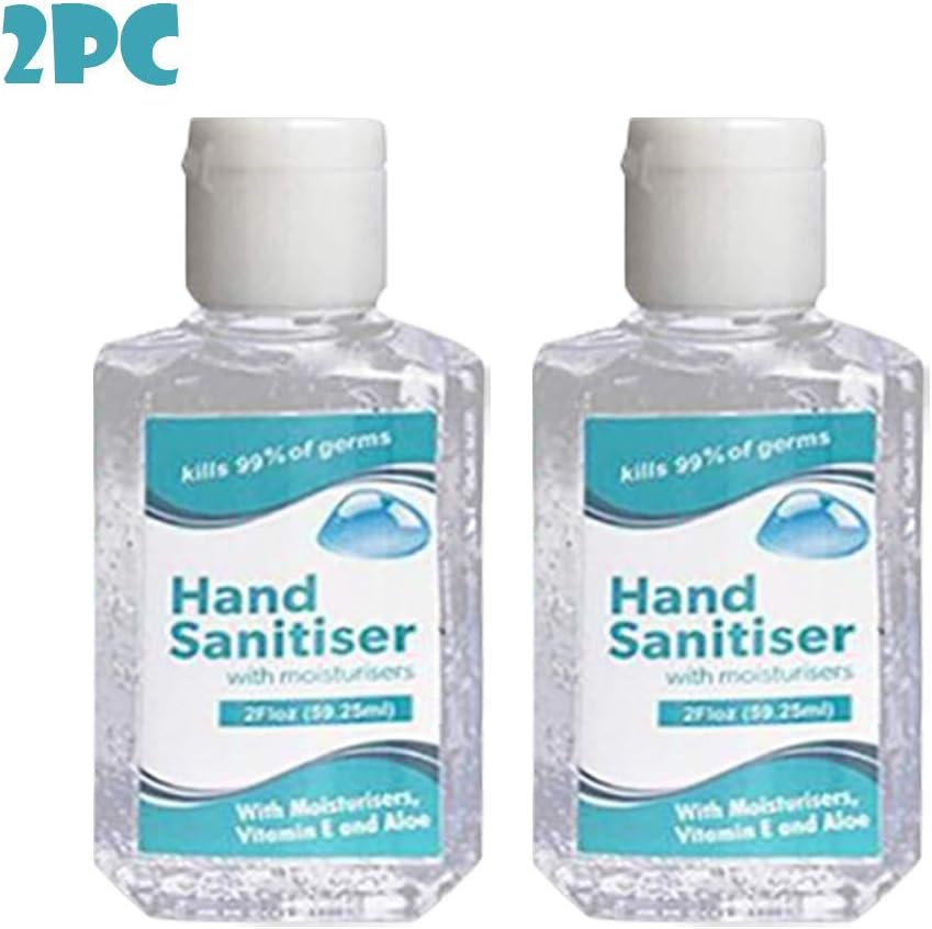Moliiy Refreshing Hand Washing Gel - Speed Dry No Rinse Hand Soap Quickly Removal 99.99% of Harmful Allergen, 2 Oz/Bottle (2 pcs)