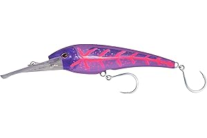 Nomad Design DTX Minnow with Patented Autotune System - Distressed Baitfish Swimming Action, BKK Diablo