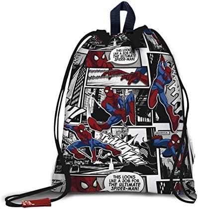 STAR LICENSING Kids Character Swimming Gym Pump Bag Sports School Drawstring Bag SPIDERMAN MARVEL CM. 43X32,5-44804/2