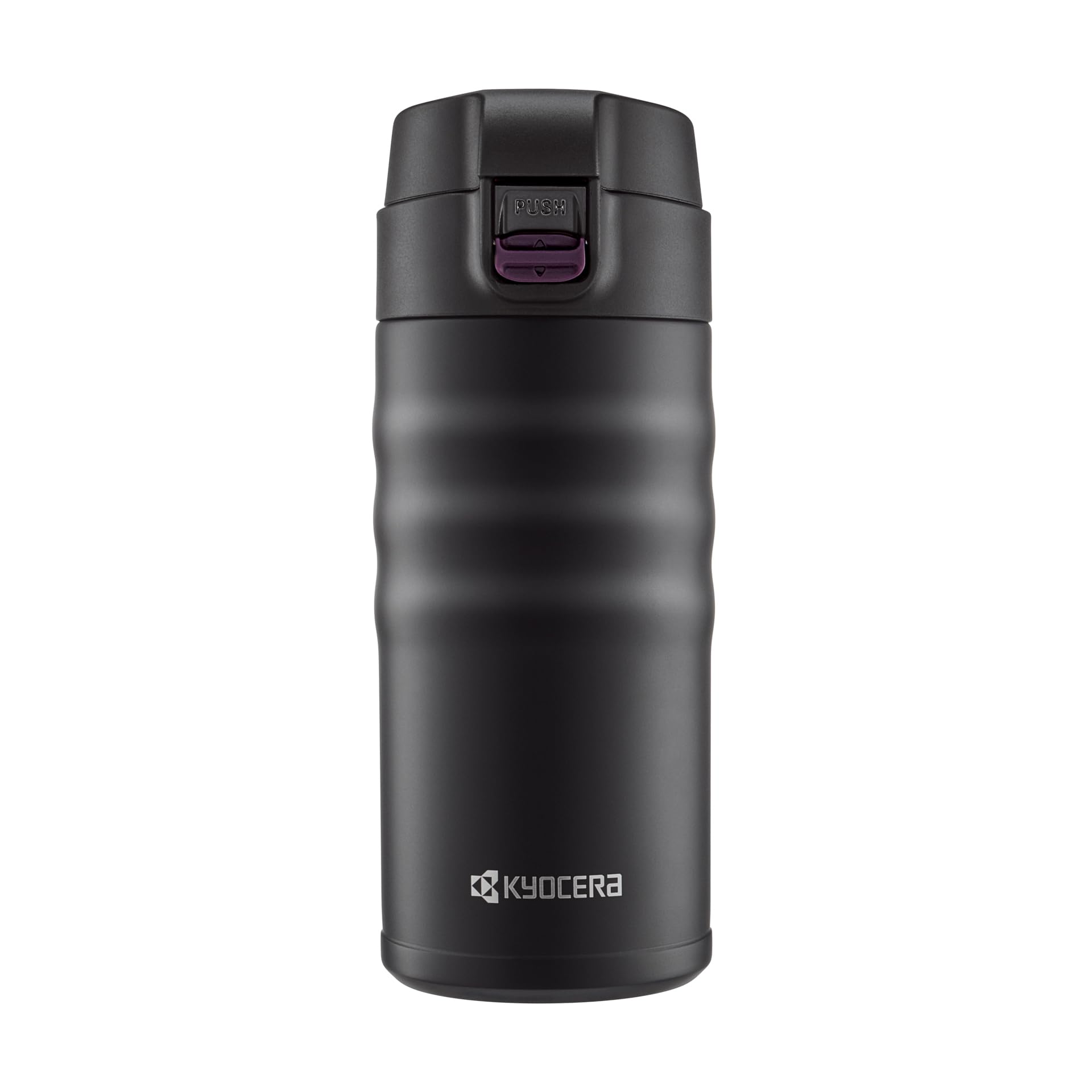 Kyocera MB-12F BK Travel Mug, Flip top, Stainless Steel, Black, 350ml