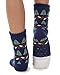 Gilbins Winter-Weight Thermal Fleece-Lined Cozy Christmas Holiday Sherpa Lined Slipper Socks, 3 Pair Pack
