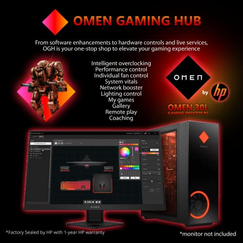 HP OMEN Gaming Desktop Tower 30L i9-10850K W/Liquid Cooling, Hyper