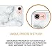 True Color Case Compatible with iPhone 7 Case, iPhone 8 Marble Case, White Marble Printed Effect [Stone Texture Collection] Slim Hybrid Hard Back + Soft TPU Bumper Protective Durable Cover