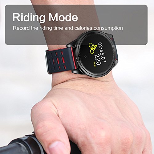Waterproof Watch for Boys, Smart Watch Heart Rate Pedometer Outdooor R13S Bracelet Watch Multiple Fitness Modes Exercise Anti-Lost Alert (Black) - Thumbnail 3