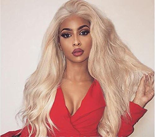 KRN Remy Full Lace Human Hair #613 Blonde Wigs Glueless Lace Front Wig 150% Density with Baby Hair for Black Women by KRN (20inch, full lace wig)