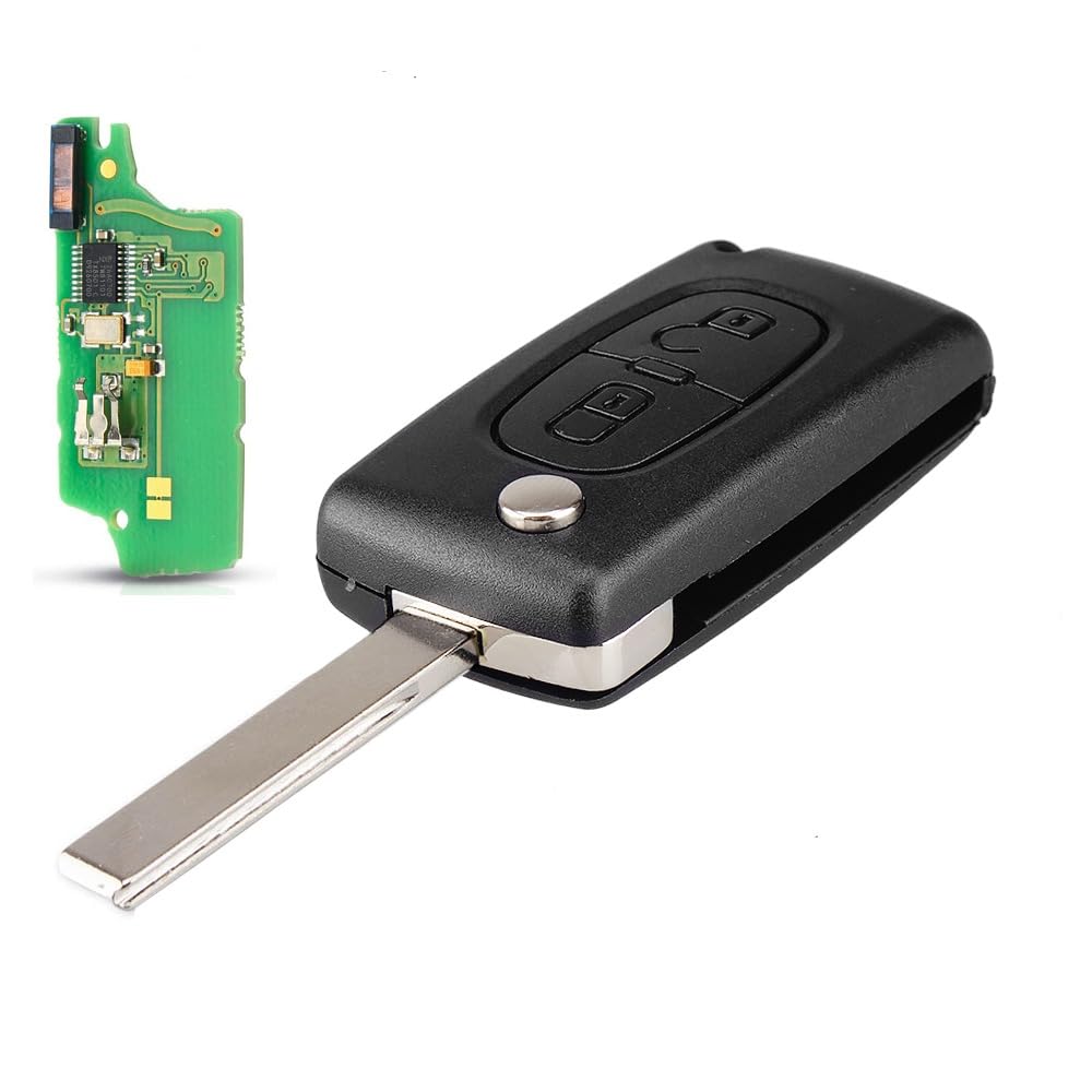 Remote Car Key Shell Remote Control Remote Control Remote Control Key Fob for Citroen C4 C5 C6 C8 Xsara Picasso for Peugeot 207 208 307 308 407 408 607 ASK 433MHZ CE0536/0523 (0536-HU83-ASK)