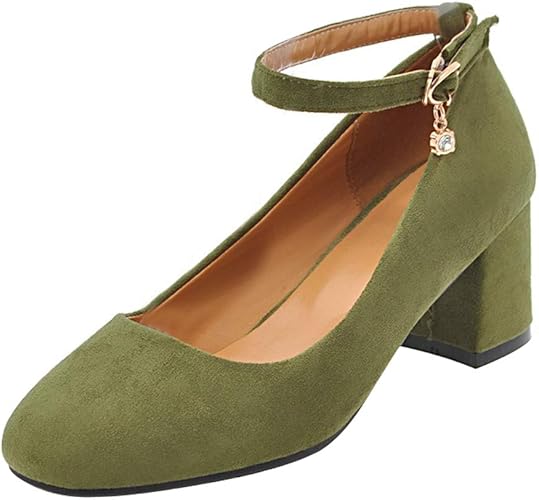 Amazon Kittcatt レディースパンプス 通勤靴レディース スクエアトゥ ストラップシューズ オフィス 靴 レディース 靴ハイヒール5cm かかとが太いヒール フォーマルパンプス レディース パンプス