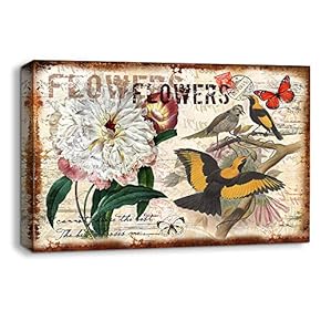 Canvas Wall Art for Living Room,Bedroom Home Artwork Rustic Paintings for Vintage Cafe Bar Pub - 12x18 inches