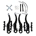 JLER Aluminum Alloy Mountain Bicycle V-Brake Linear Caliper, Rim Brake Kit for Beach Bikes, 110mm, 2 pairs (Black)thumb 2