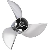 YOUNG PROPS 12 x18 Stainless Boat Propeller for Mercury 30-70 HP 13 Tooth | Cleaver Stainless Steel Outboard Racing Boat Propeller for Mercury Yamaha Engines 30-70 HP RH